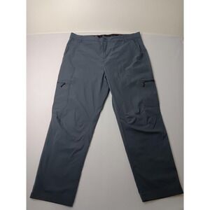 ZeroXPosur Mens Cargo Pants 40x30 Gray Zip Pocket Plaid Waistband Outdoor